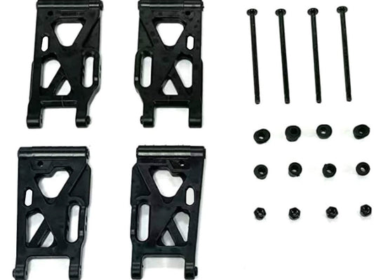 RC Swing Arm Kit, AMORIL RC Car Front and Rear Swing Arm with Shaft, Original Parts for AMORIL 1/14 RC Car Black